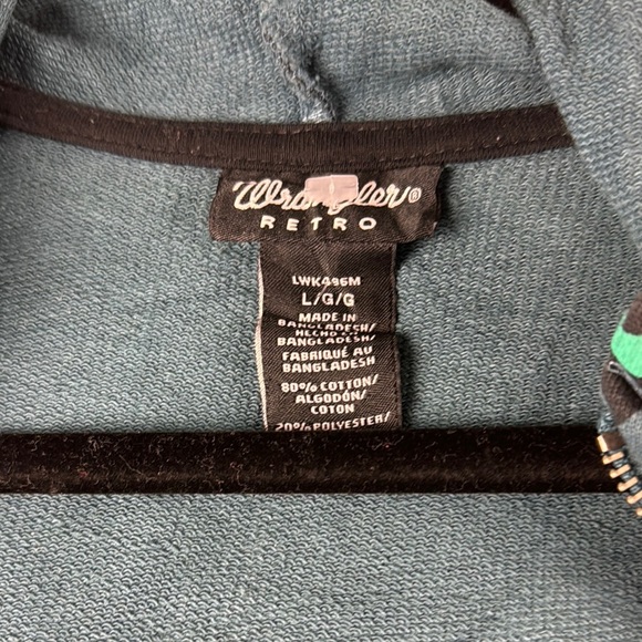 Wrangler Leopard Print RETRO  Hoodie SZ L full zipper pockets NWOT WESTERN RODEO - Picture 8 of 9